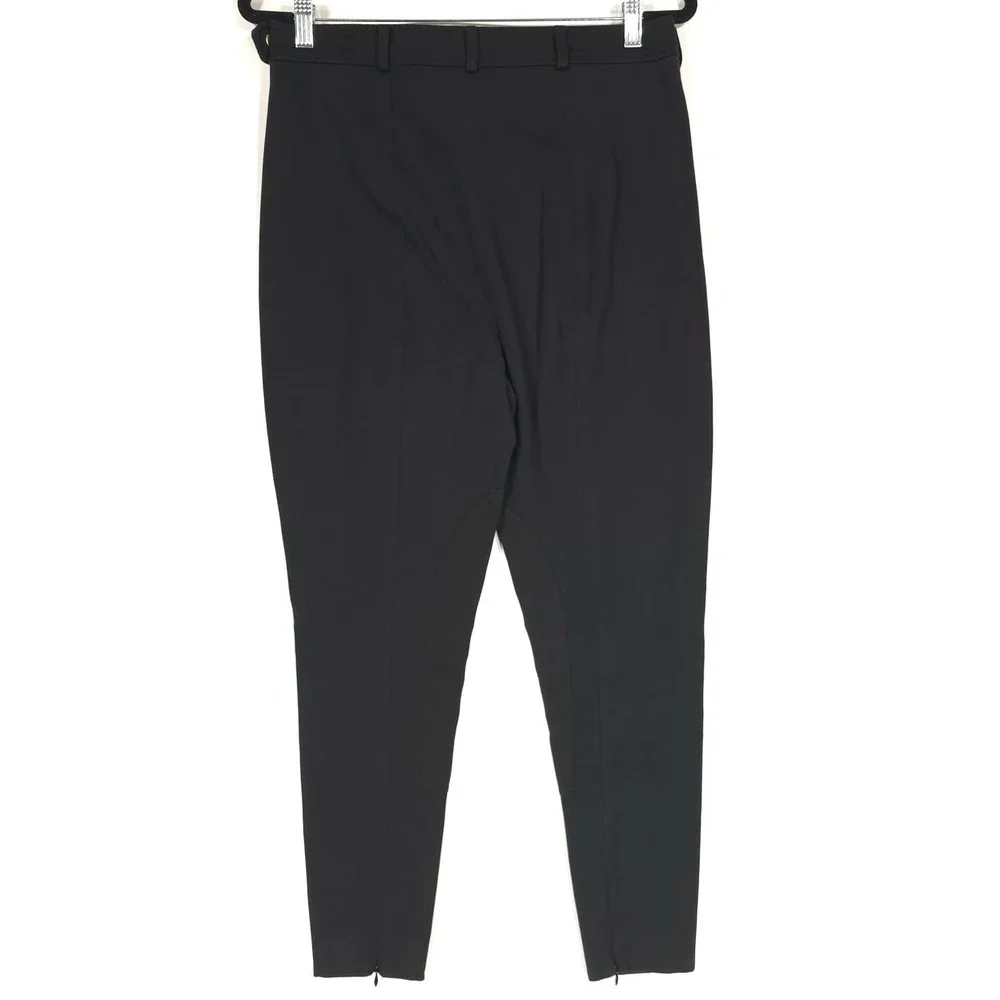 TORY BURCH Women's Dress Pants Size 10 Stretch Cotton Ankle Zip Black 1210-74820